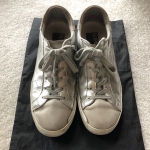Golden Goose Silver Superstar Sneakers SIZE 40